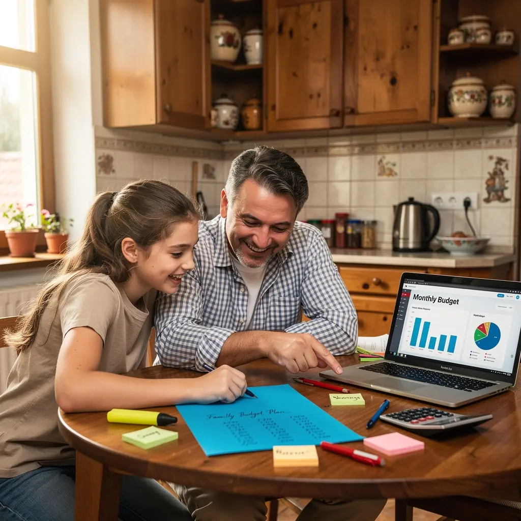Grafikon a havi kiadások és bevételek nyomon követésére